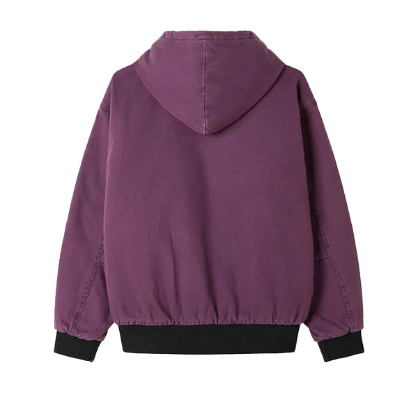 Obey Wiltern Zip Up Hood Potent Purple Faded Wash