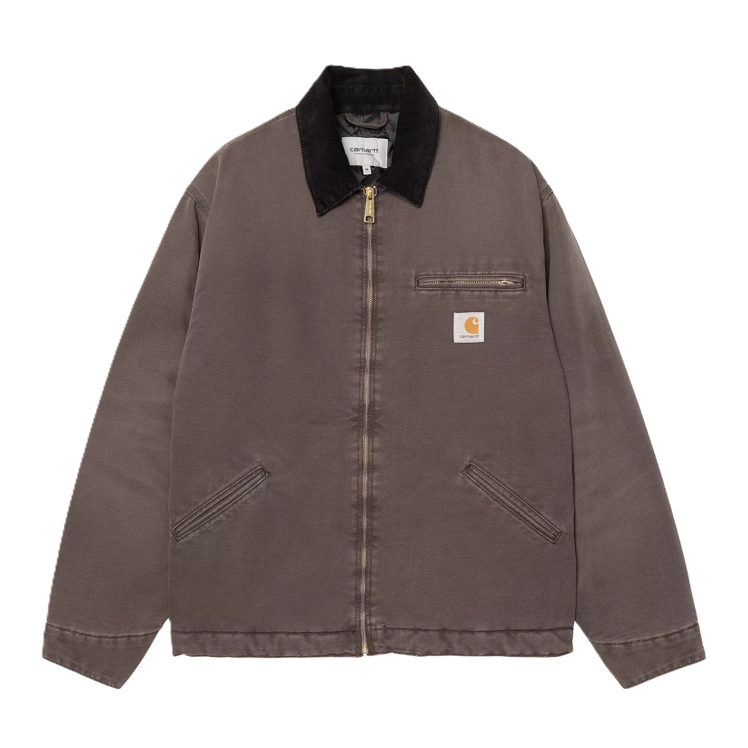Carhartt OG Detroit Jacket Dearborn Canvas Tobacco Black