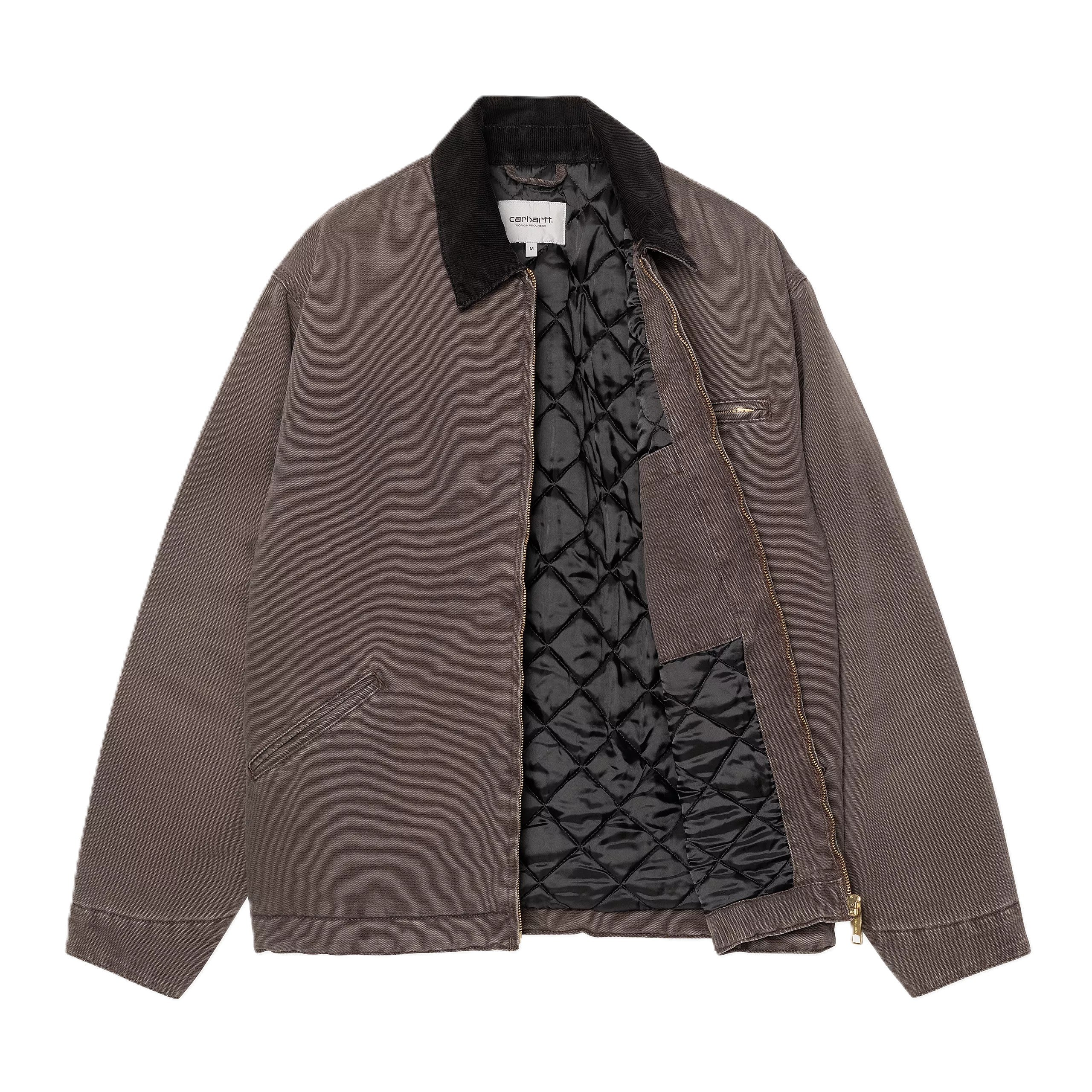 Carhartt OG Detroit Jacket Dearborn Canvas Tobacco Black