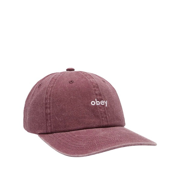 Obey Pigment Lowercase 6 Panel Strap Pigment Vino