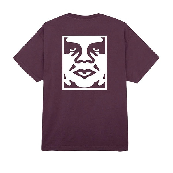 Obey Bold Icon Heavyweight T Shirt Plum