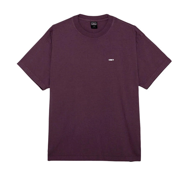 Obey Bold Icon Heavyweight T Shirt Plum