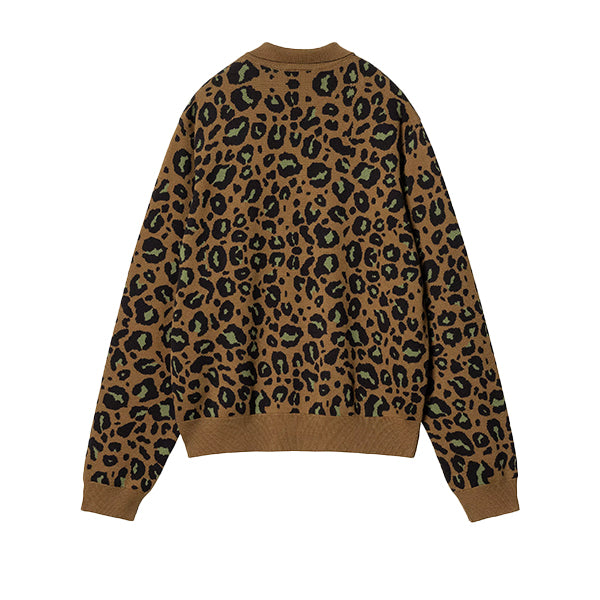 Carhartt WIP LS Arlo Polo Camo Leo Jacquard Tamarind Black
