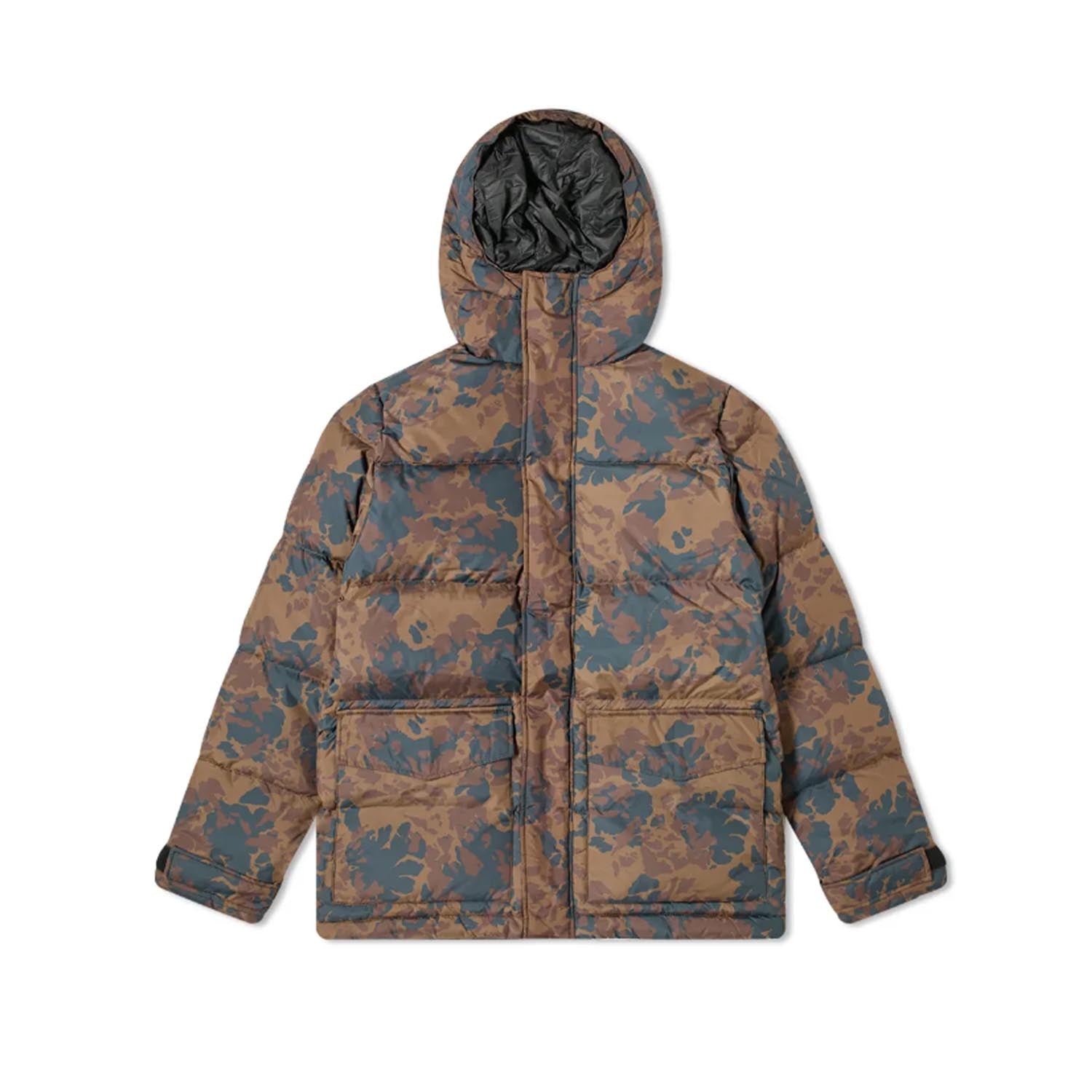 WOOD WOOD Sander Jacket Khaki Brown AOP