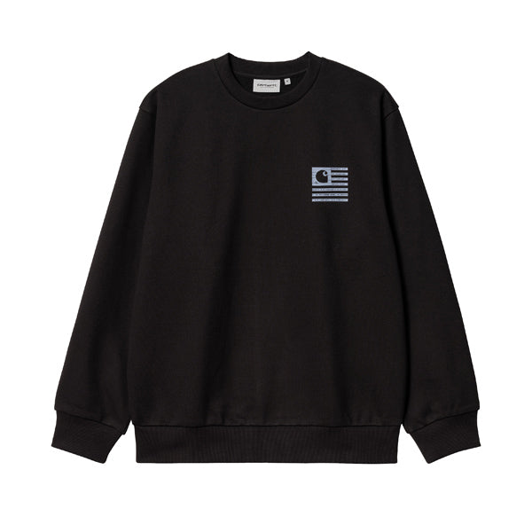 Carhartt WIP Label State Flag Sweat Black Misty Sky