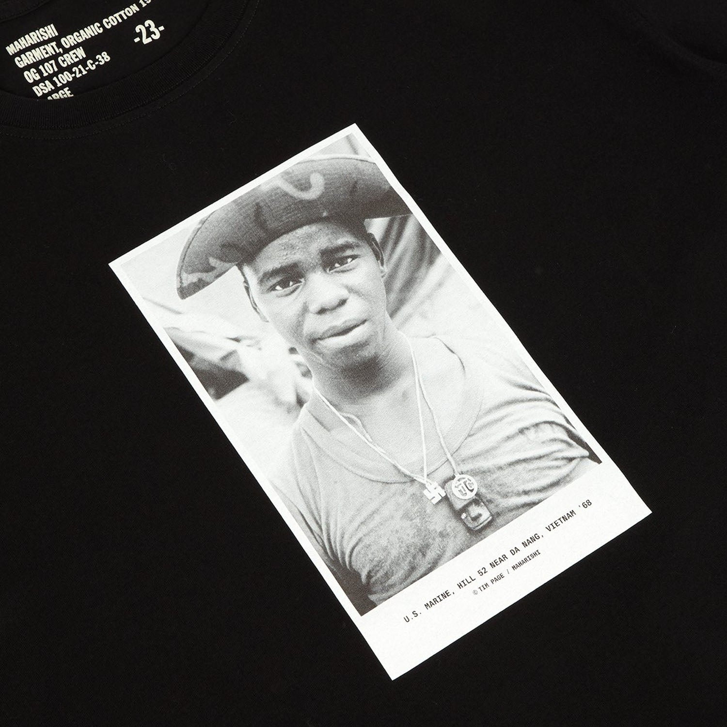 Maharishi Vietnam '68 Tim Page T-Shirt Organic Jersey 190 Black