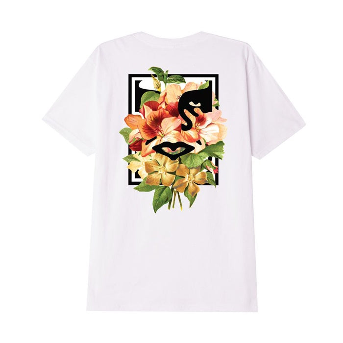 Obey Floral Icon Face Tee White