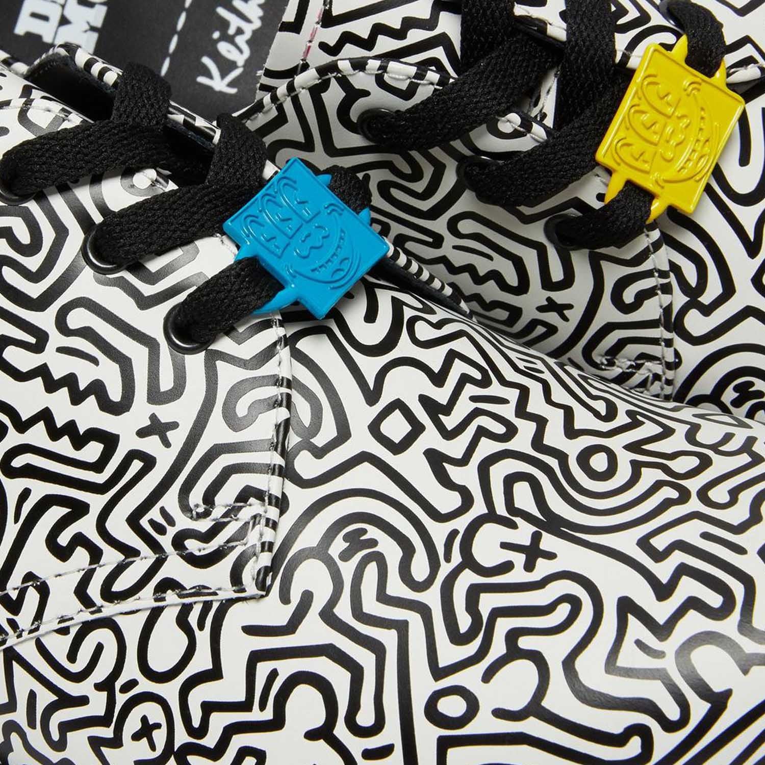 Dr. Martens 1461 Keith Haring Black and White Printed Leather Shoes