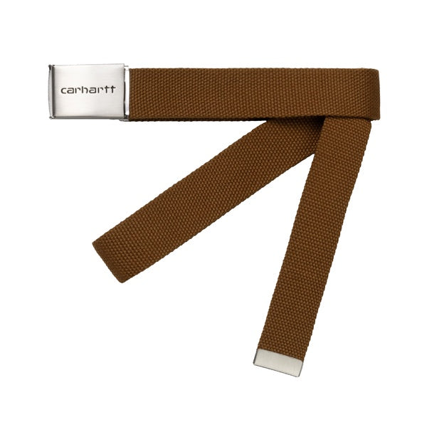 Carhartt-WIP-Clip-Belt-Chrome-Hamilton-Brown