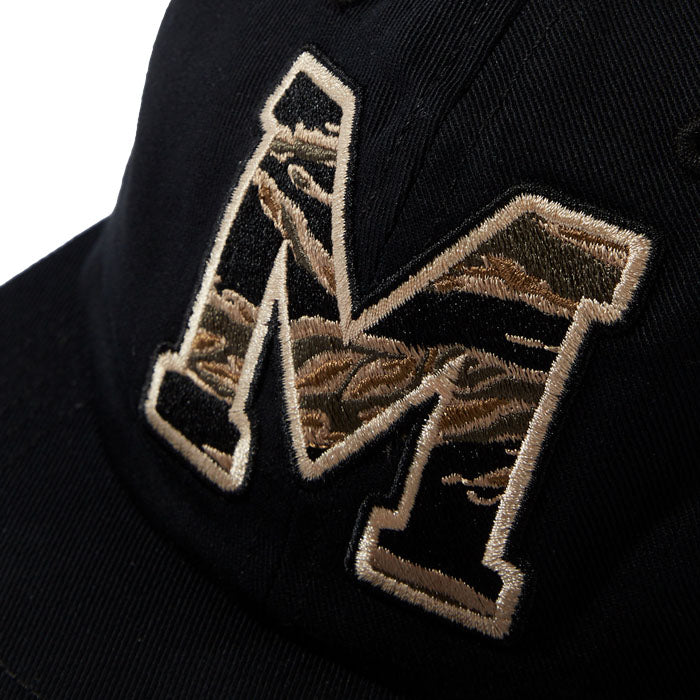 Maharishi M Embroidered 6 Panel Cap Black