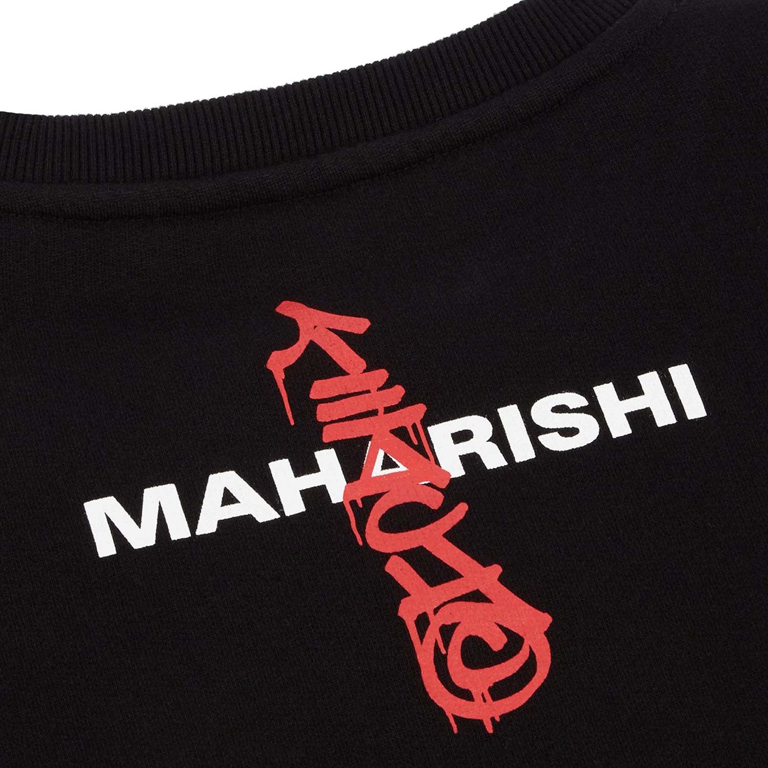 Maharishi Teach X Maha OX Crew Sweat Organic Sweat 420 Black
