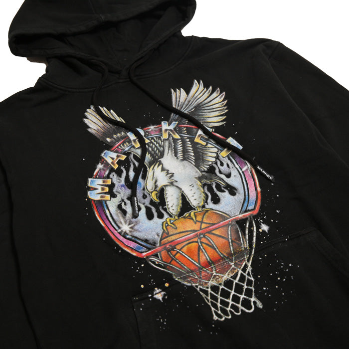 Market Dunking Eagle Hoodie Black