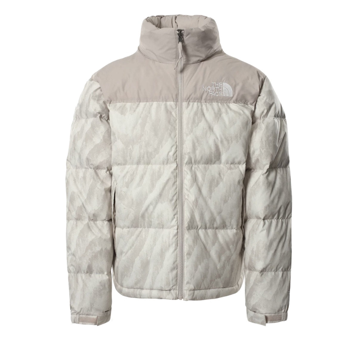 The North Face M 1996 Printed Retro Nuptse Jacket Silver Grey Wooden Tiger Print
