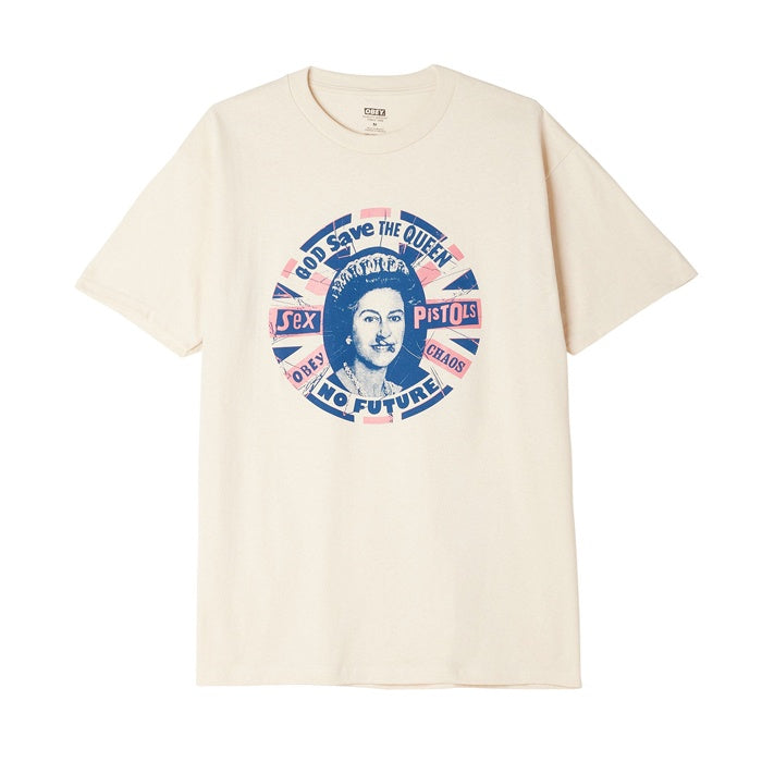 Obey Queen Badge T shirt Cream