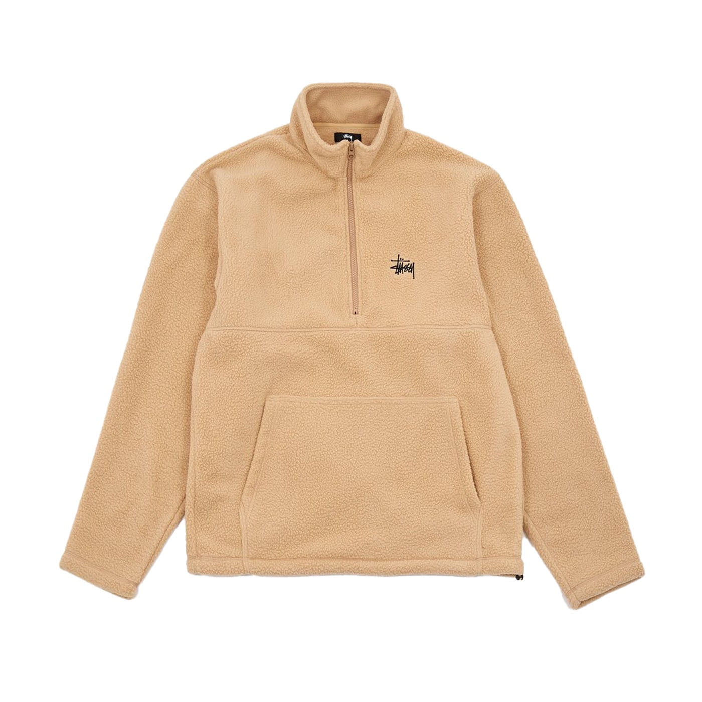 Stussy Half Zip Mock Neck Beige