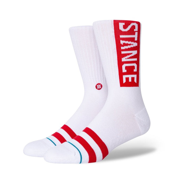 Stance OG Crew Sock White Red