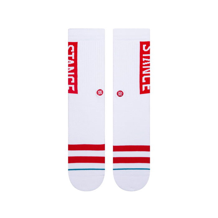 Stance OG Crew Sock White Red