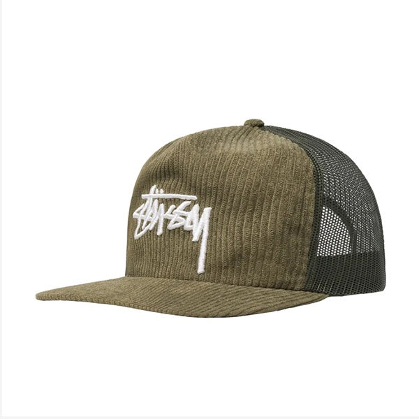 Stussy Corduroy Trucker Cap Green