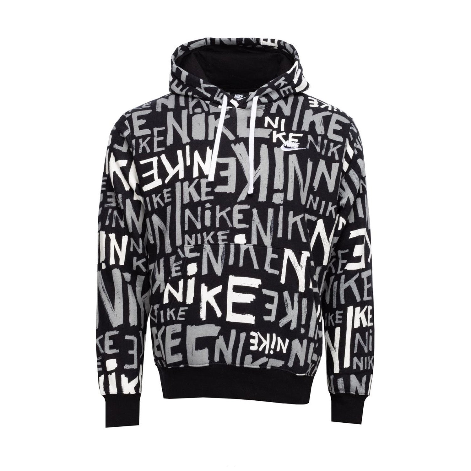 Nike Sportswear Club Pullover Hoodie Black/Black/White