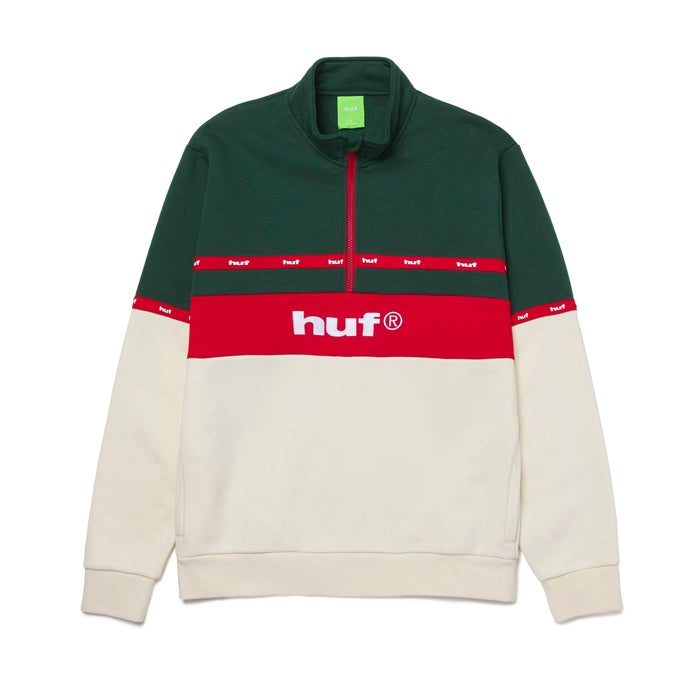 Huf Taped 1/4 Zip Fleece Off White