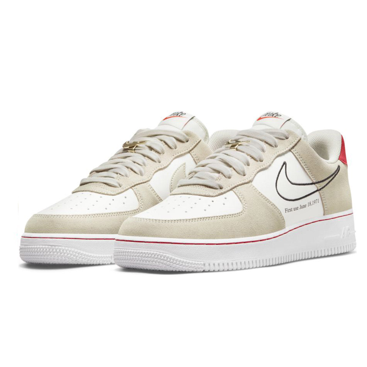 Nike Air Force 1 '07 LV8 Light Stone/Black-Sail-University Red