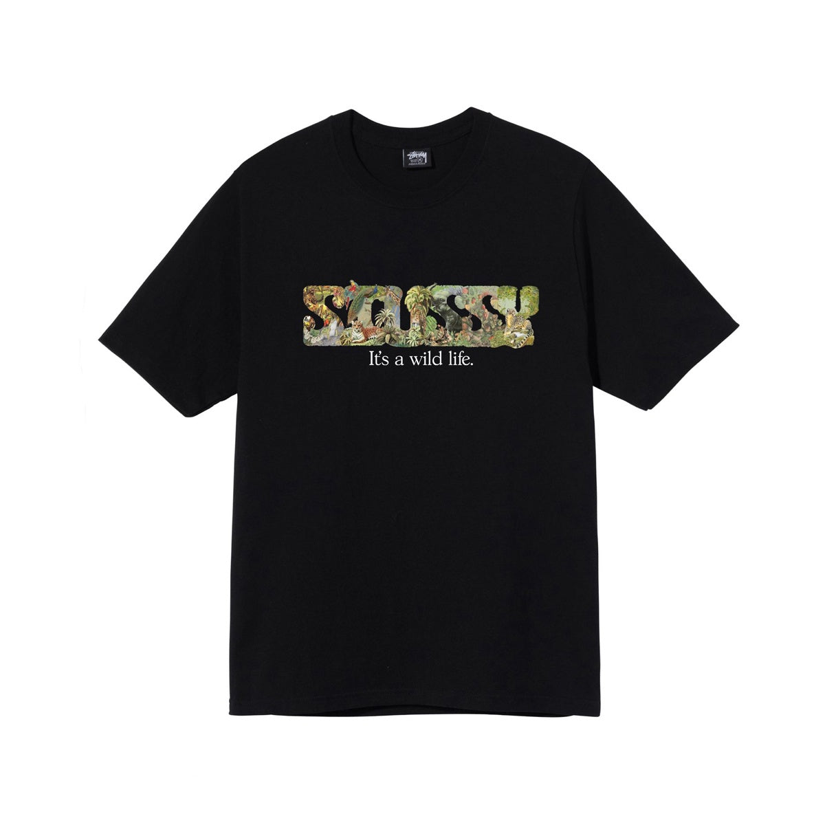 Stussy It's A Wild Life Tee Black