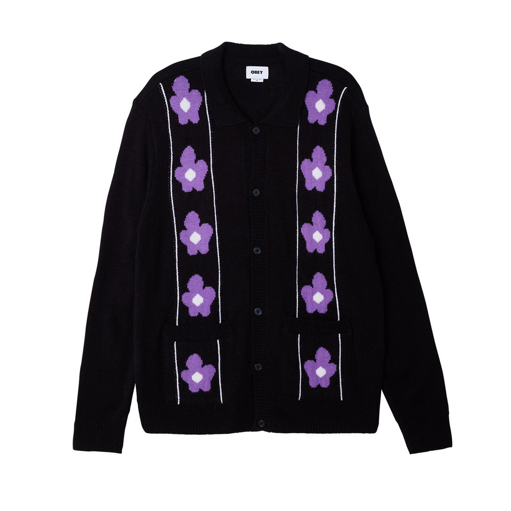 Obey Iris Cardigan Black Multi