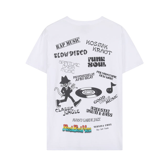 Real Bad Man Records And Tapes S/S Tee White