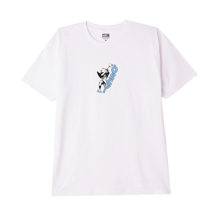 Obey Trumpet Angel Tee White