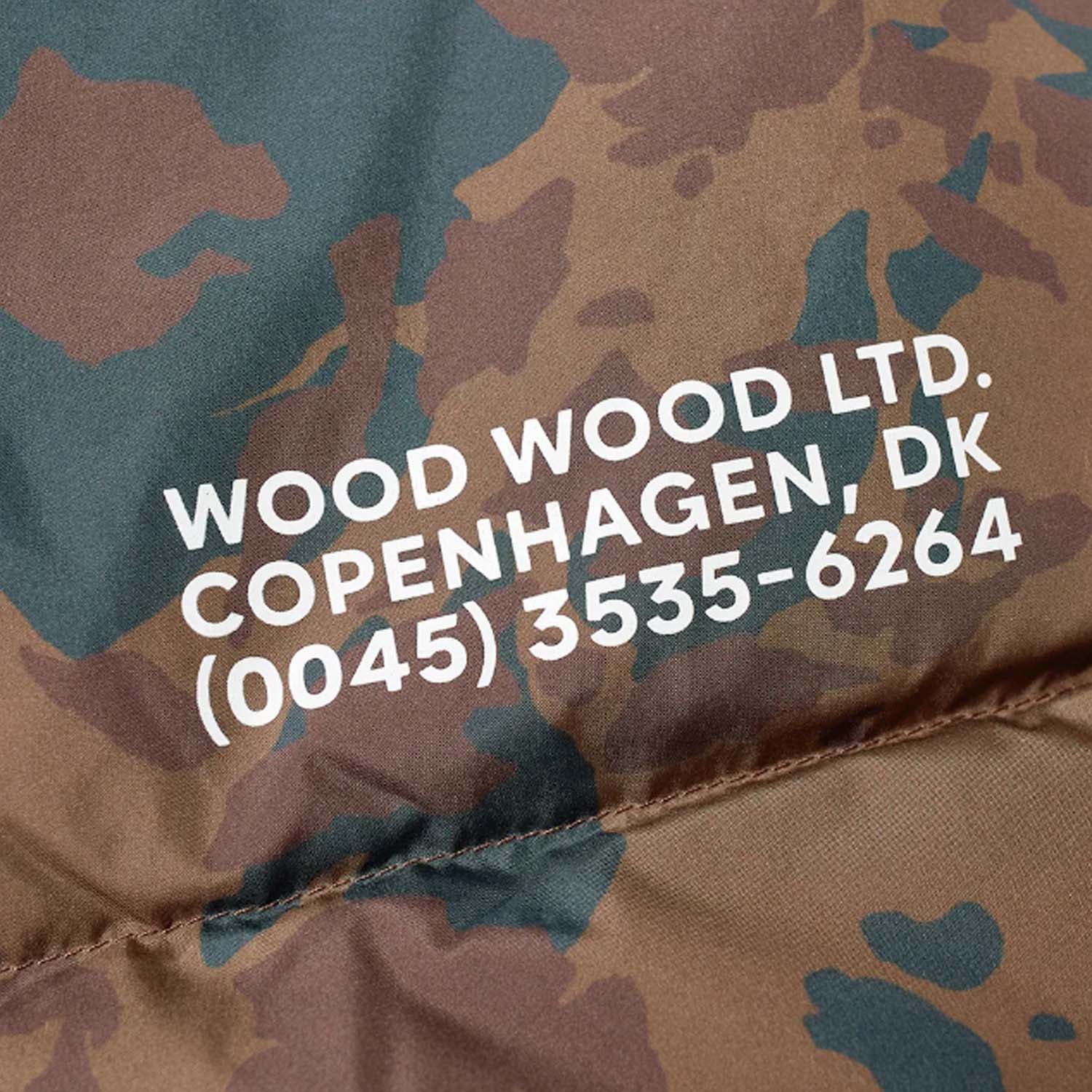 WOOD WOOD Sander Jacket Khaki Brown AOP