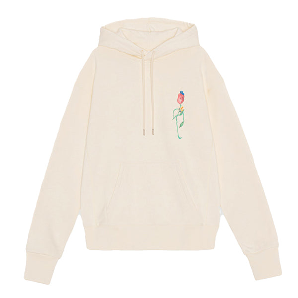 Soulland Flowers Knitted Hoodie Off White