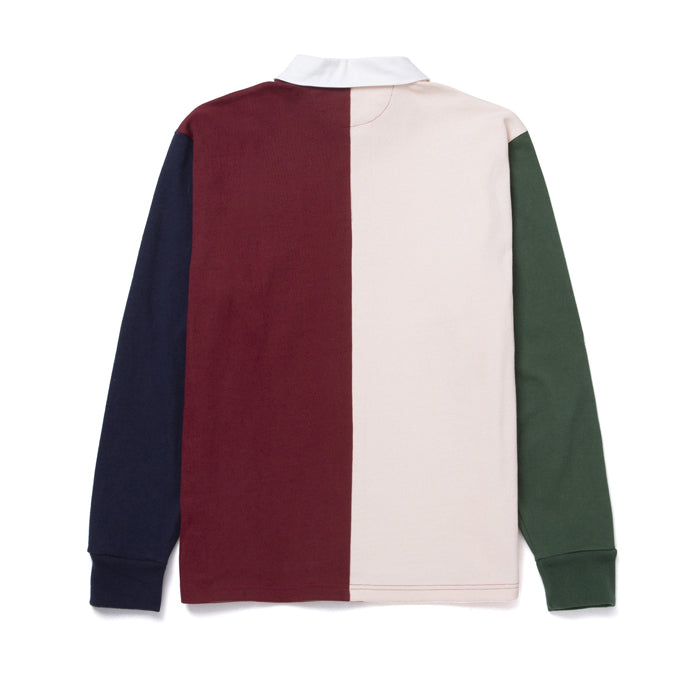 Huf Mick Color Block Rugby Shirt Merlot