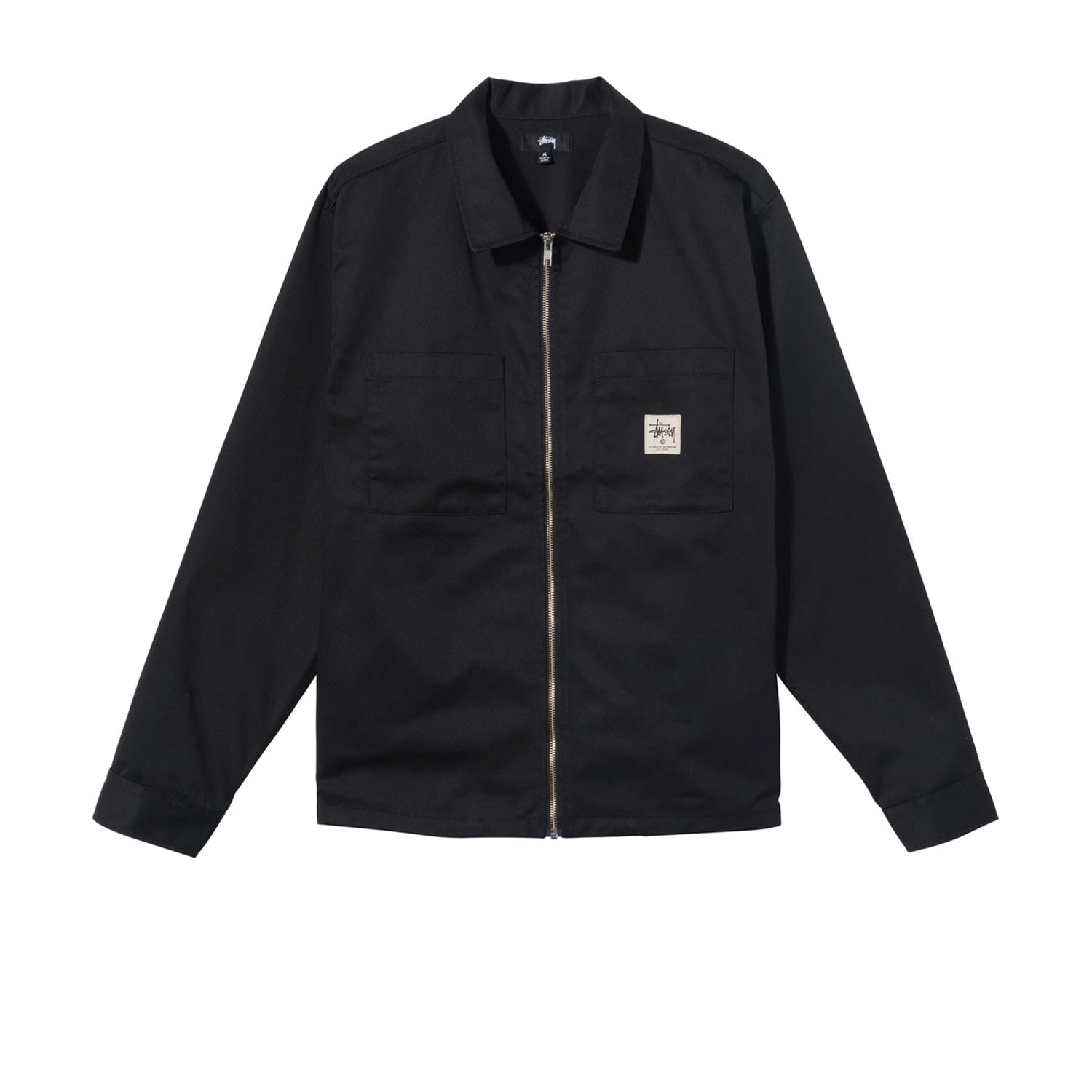 Stussy Zip Up Work LS Shirt Black