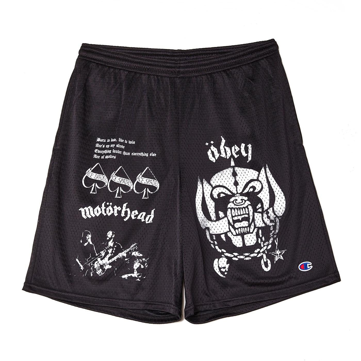 Obey x Motorhead Test Print Shorts Black