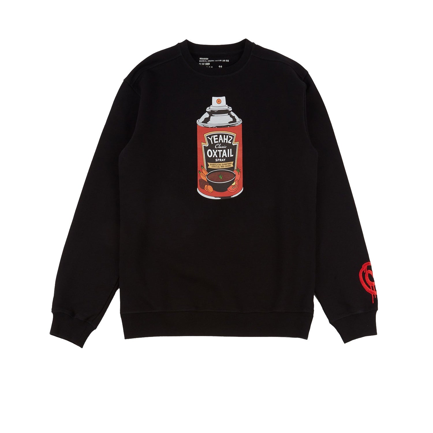 Maharishi Teach X Maha OX Crew Sweat Organic Sweat 420 Black