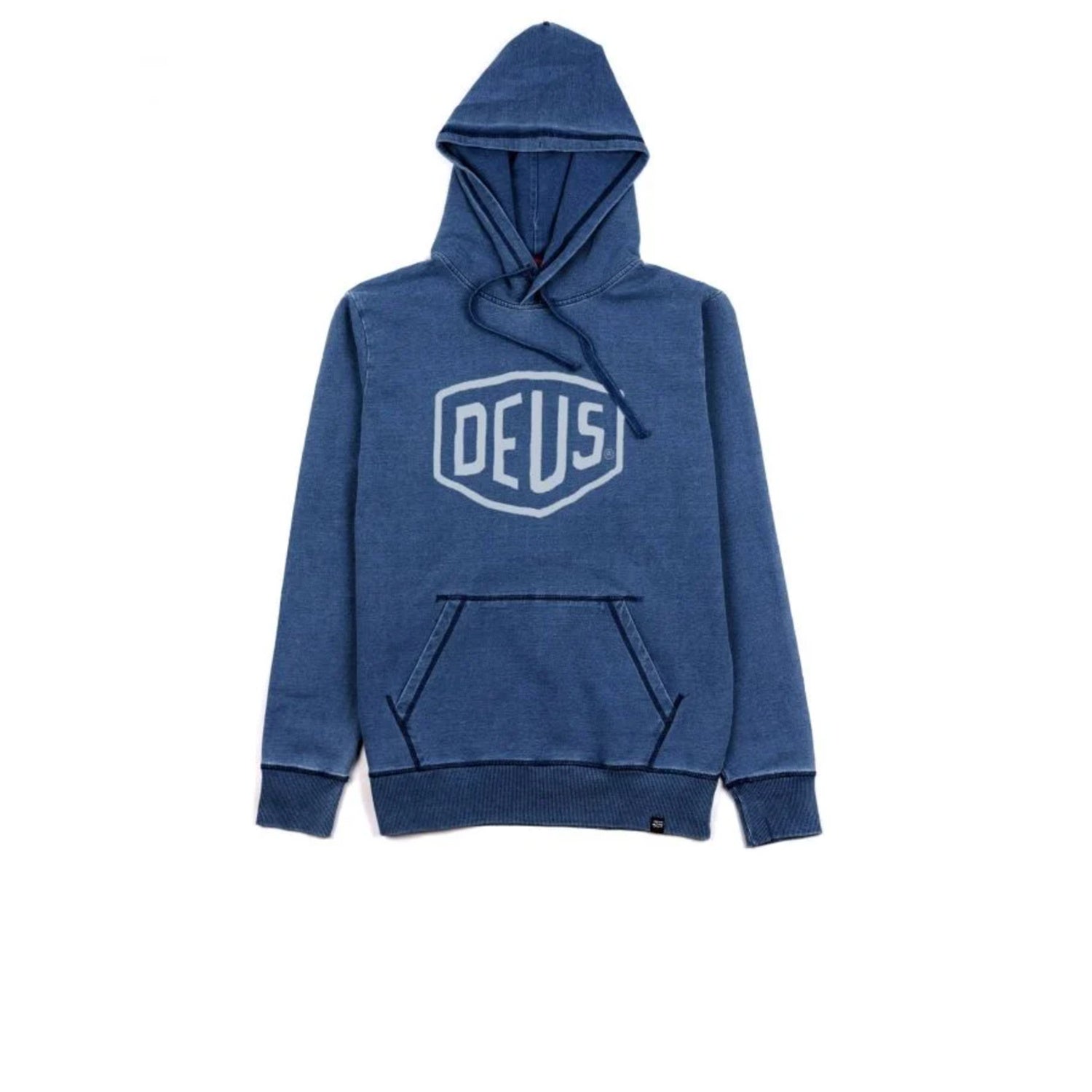 Deus Indigo Shield Hoodie Dark Indigo