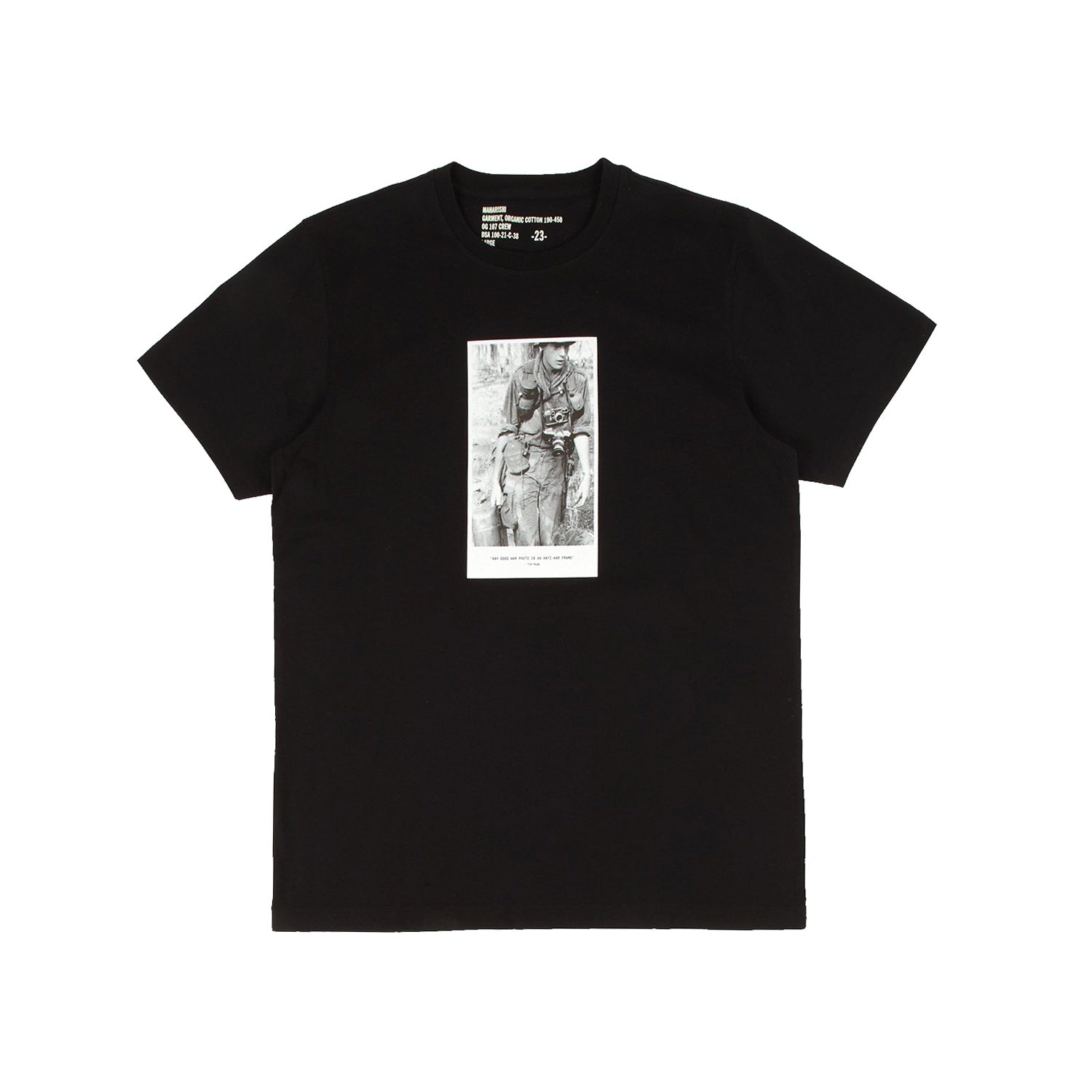 Maharishi Tim Page Arvin T-Shirt Organic Jersey 190 Black