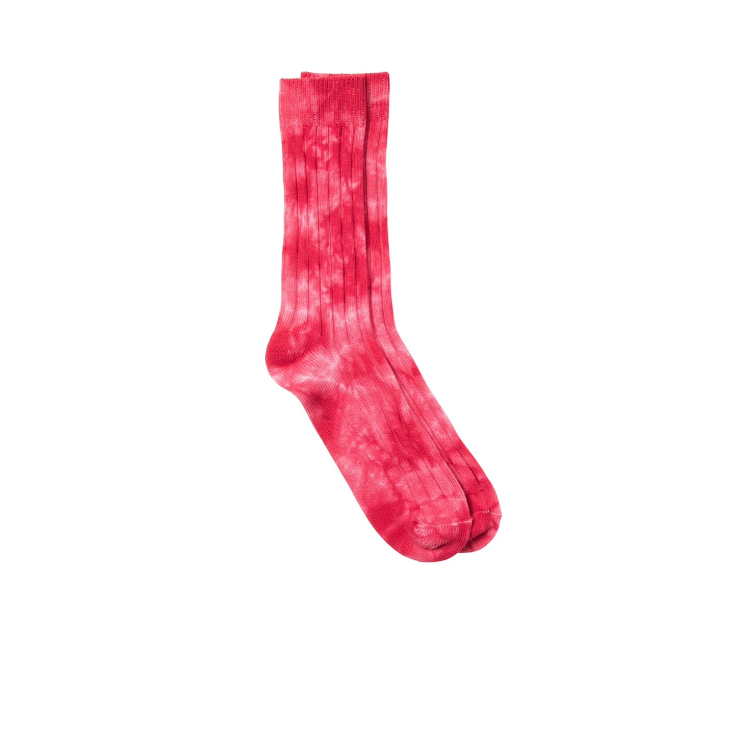 Stussy Dyed Ribbed Crew Socks Red
