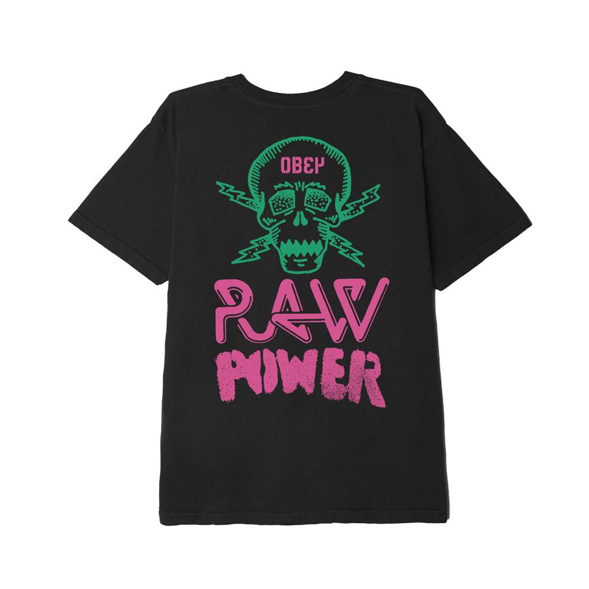 Obey Raw Power Neon T-shirt Black