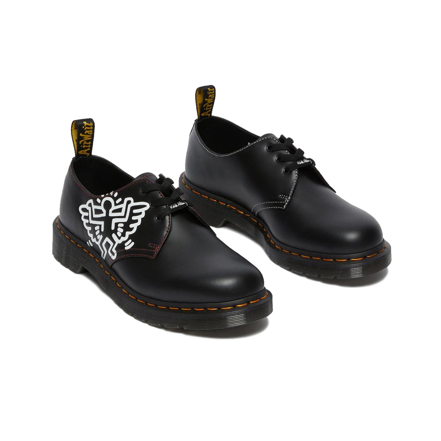 Dr. Martens 1461 Keith Haring Black Leather Shoes Black Smooth