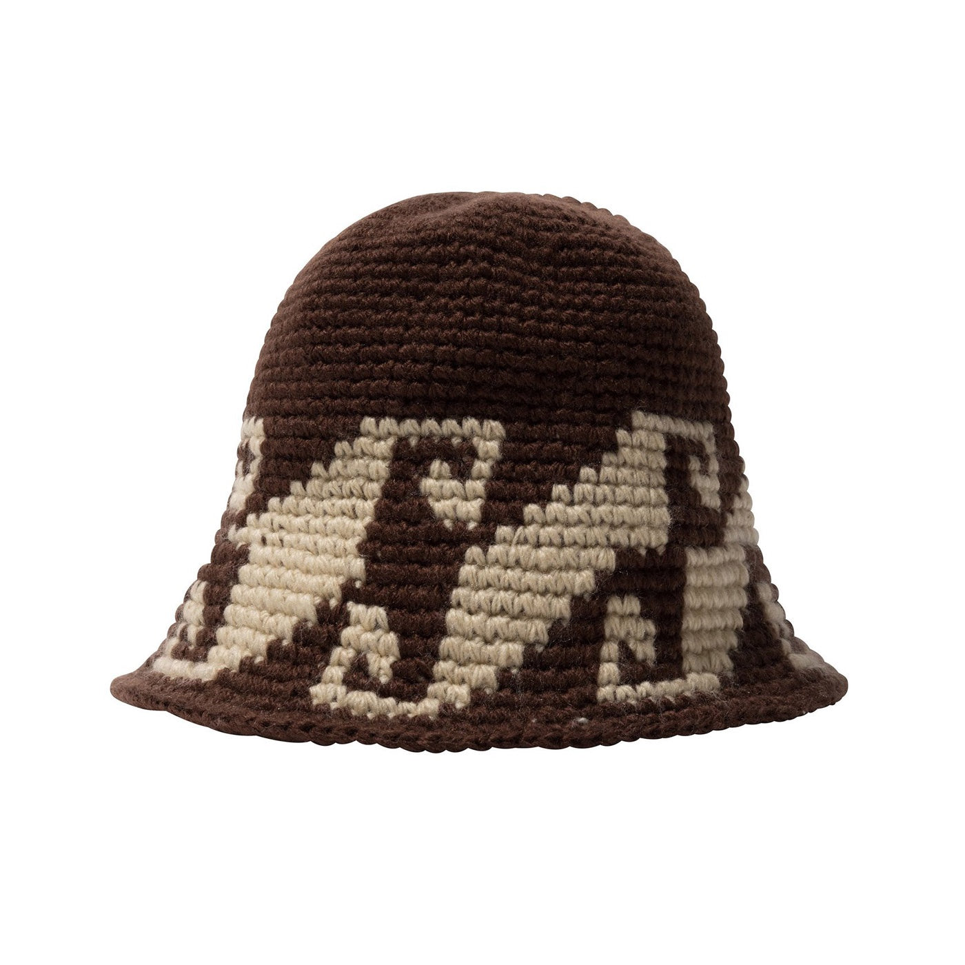 Stussy Waves Knit Bucket Hat Brown