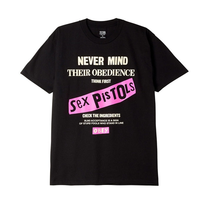 Obey Nevermind Obedience T shirt Black