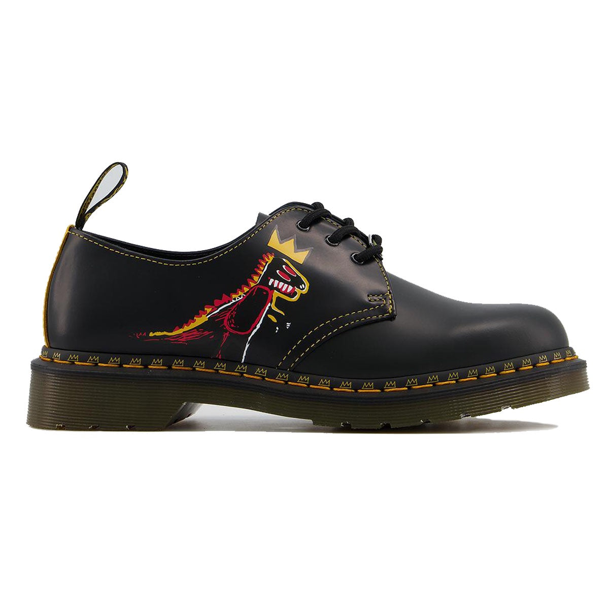 Dr. Martens x Basquiat II 1461 Pez Smooth Shoes Black Yellow