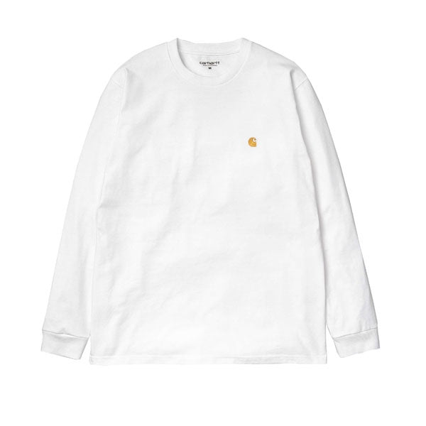 Carhartt L/S Chase T-Shirt White Gold