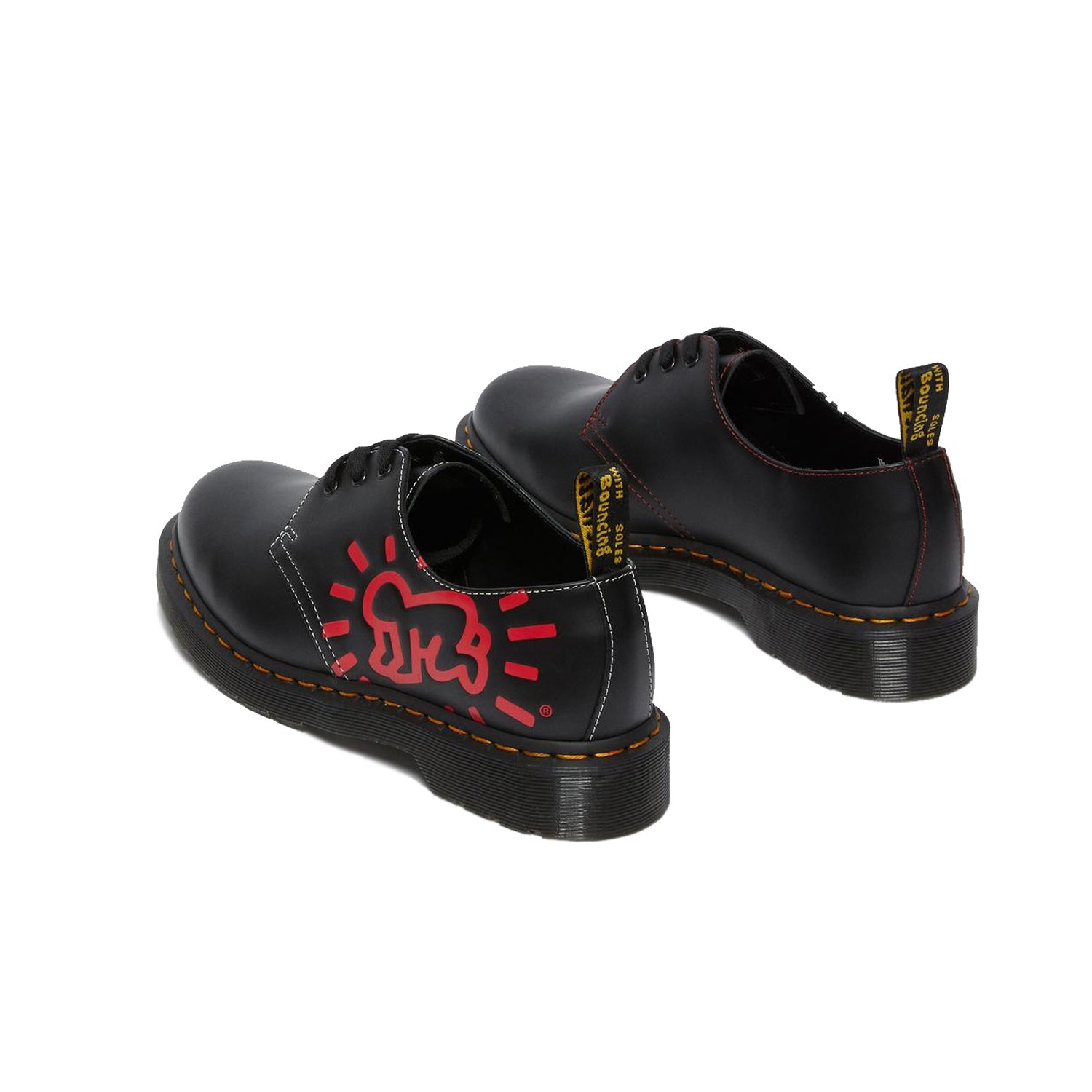 Dr. Martens 1461 Keith Haring Black Leather Shoes Black Smooth
