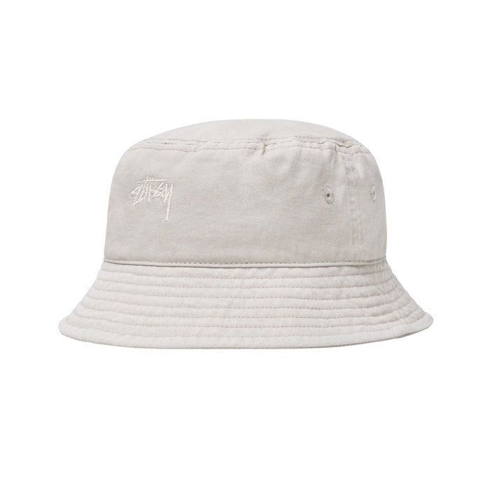 Stussy Washed Stock Bucket Hat Stone