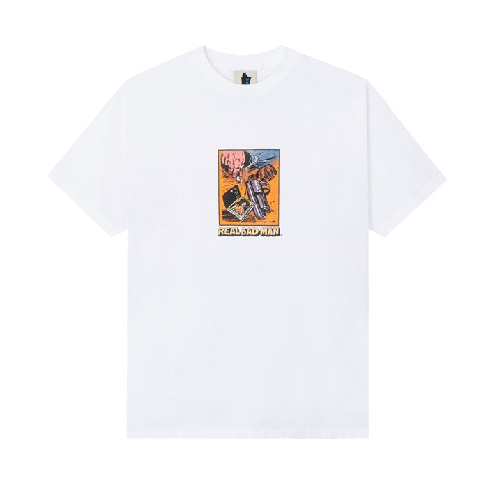 Real Bad Man Get Your Ass 2 Mars S/S Tee White
