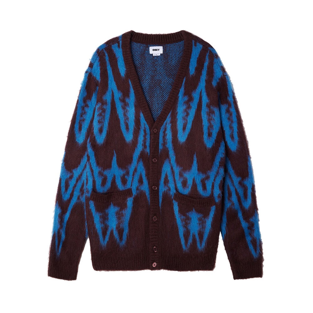 Obey Helix Cardigan Brownie Multi