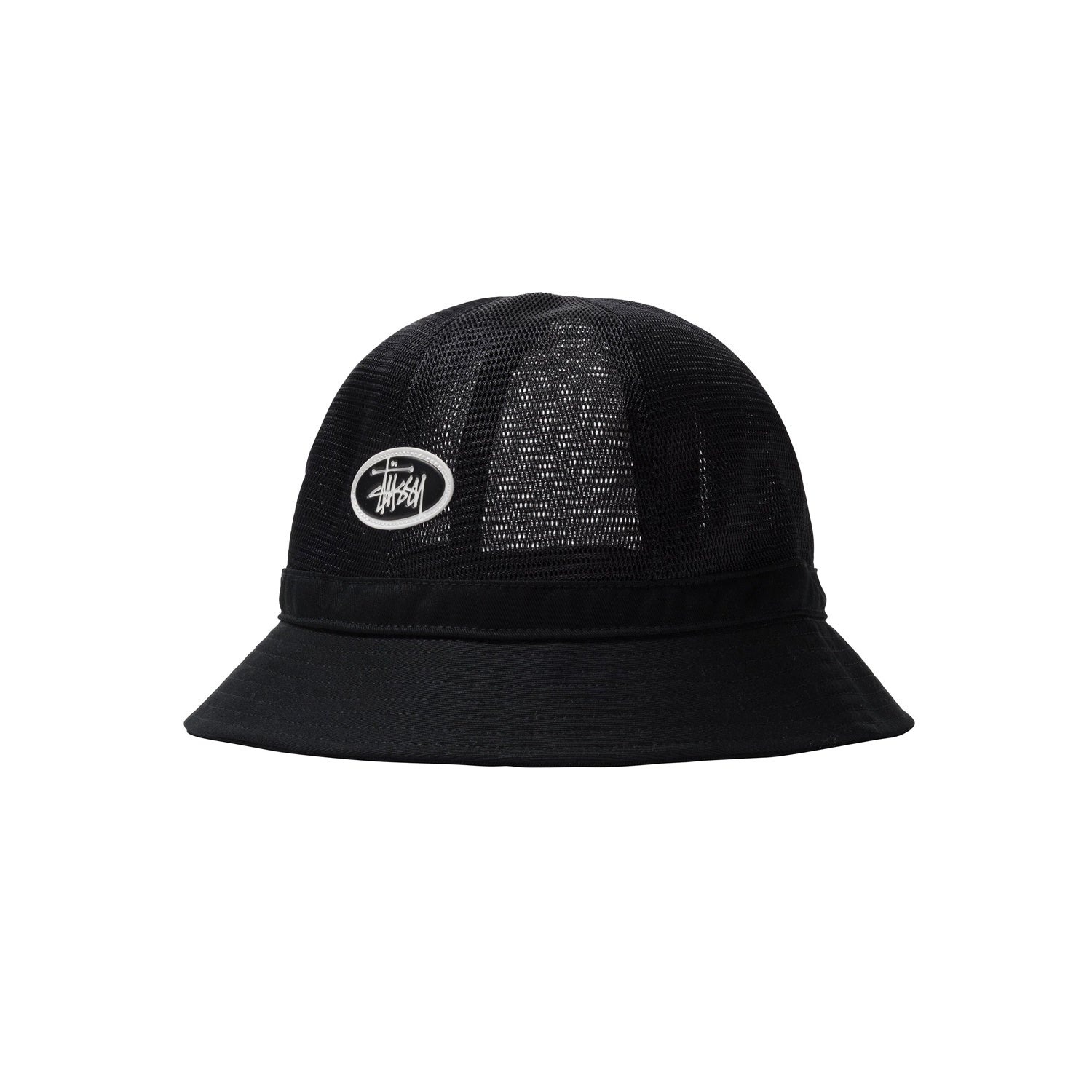 Stussy Mesh Crown Bell Bucket Hat Black