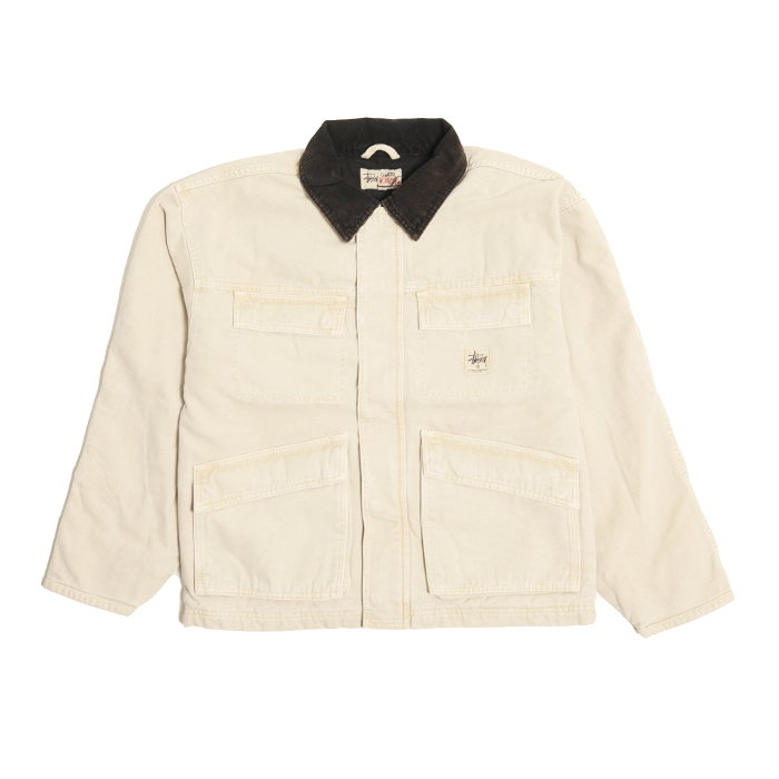 Stussy Washed Canvas Shop Jacket Bone